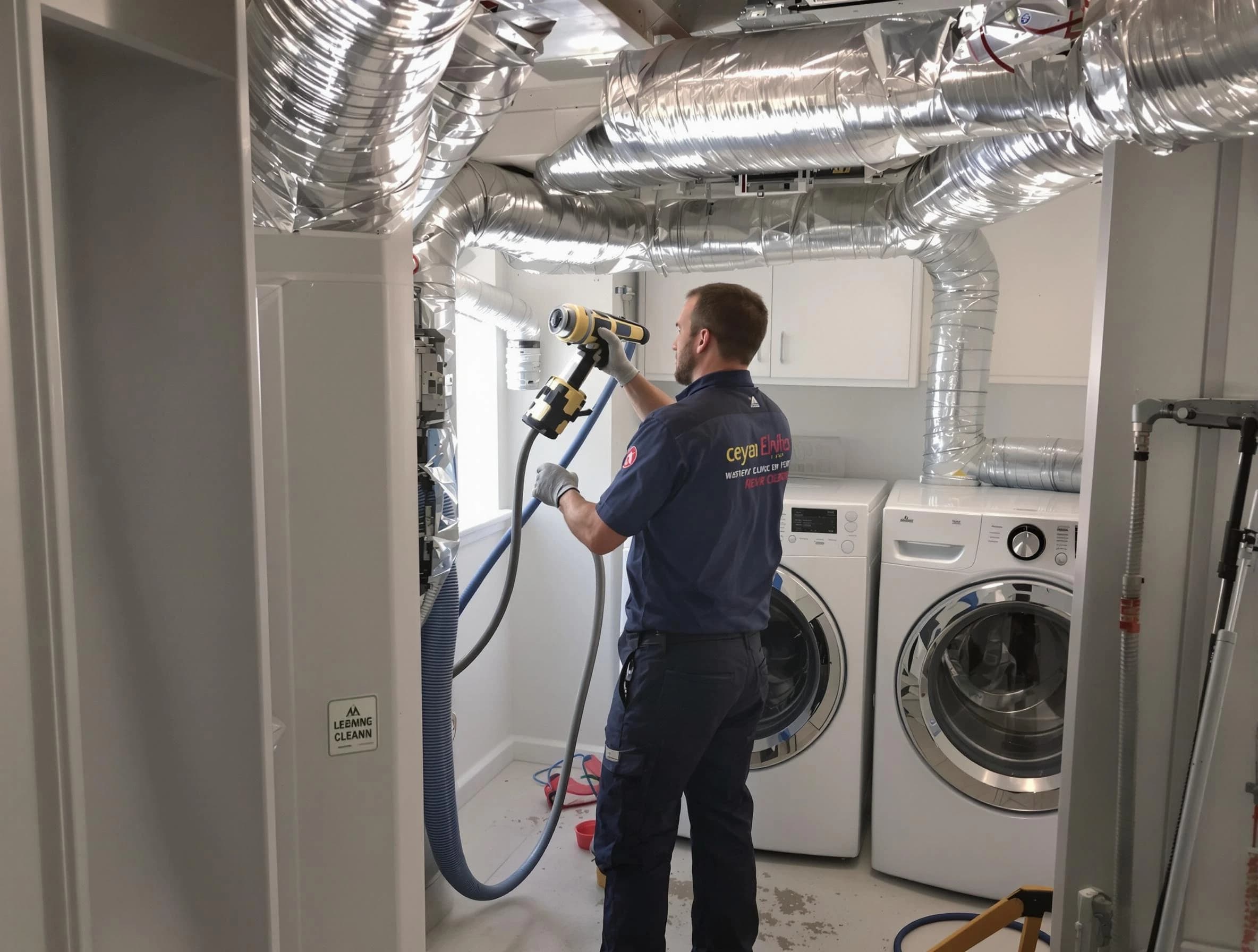 Berthoud Dryer Vent Cleaning specialist using advanced equipment for thorough duct cleaning in Berthoud